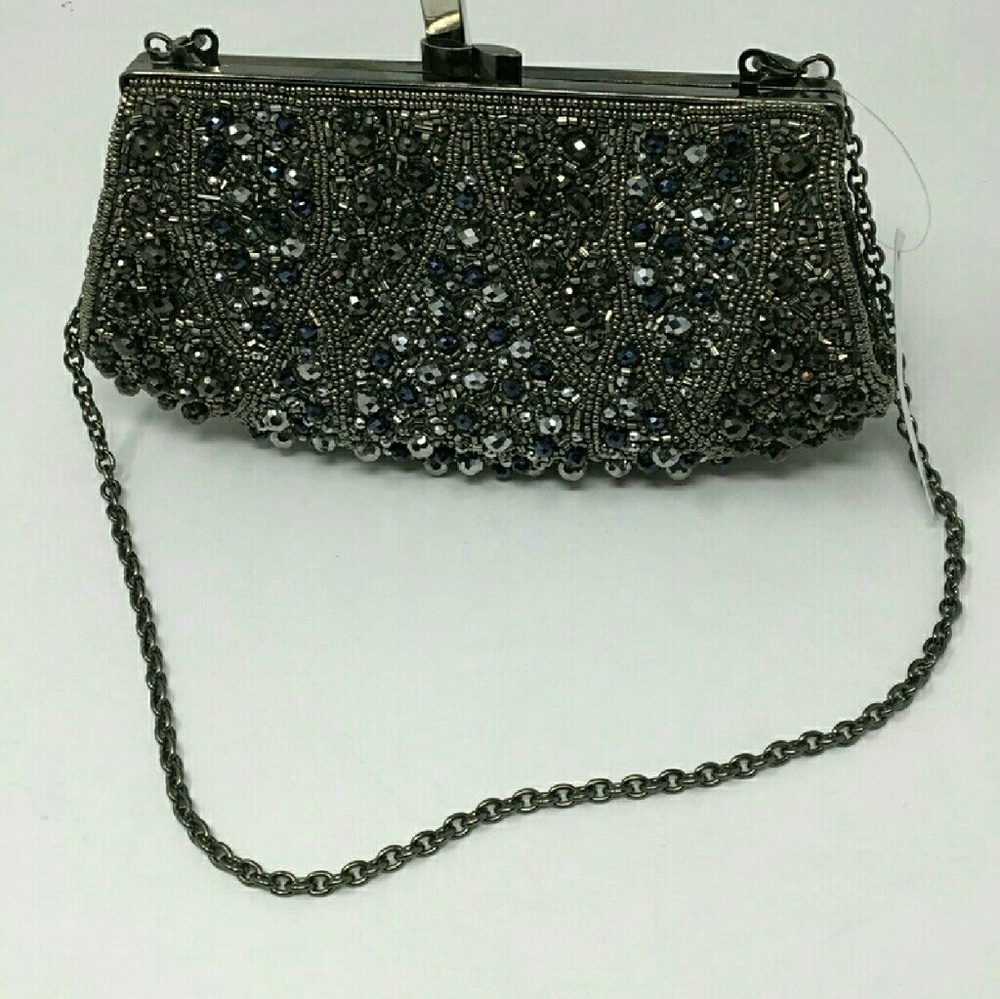 Silver Gunmetal/ Pewter Clutch
